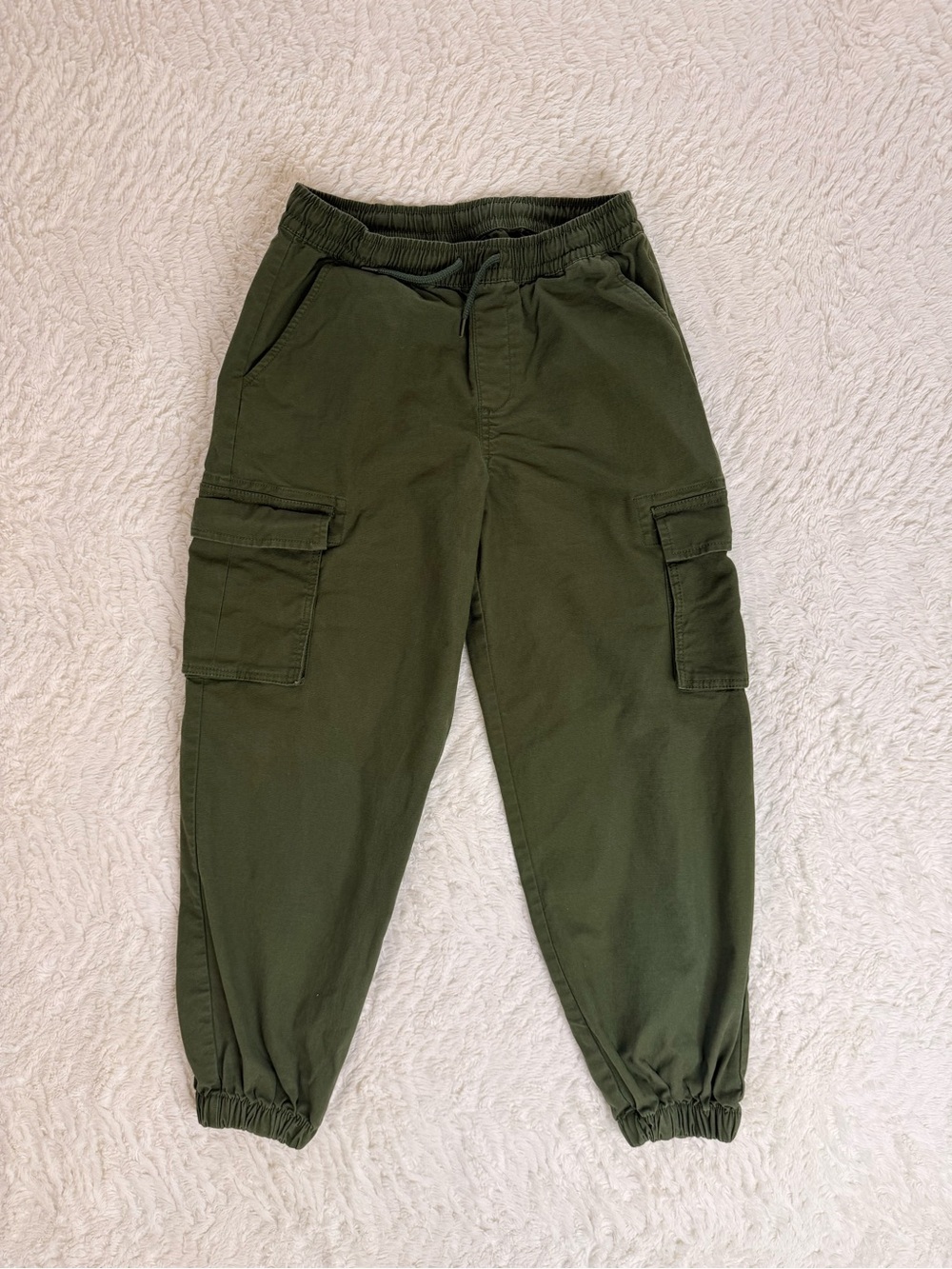 art class Olive Green Cargo Joggers with Elastic Cuffs
